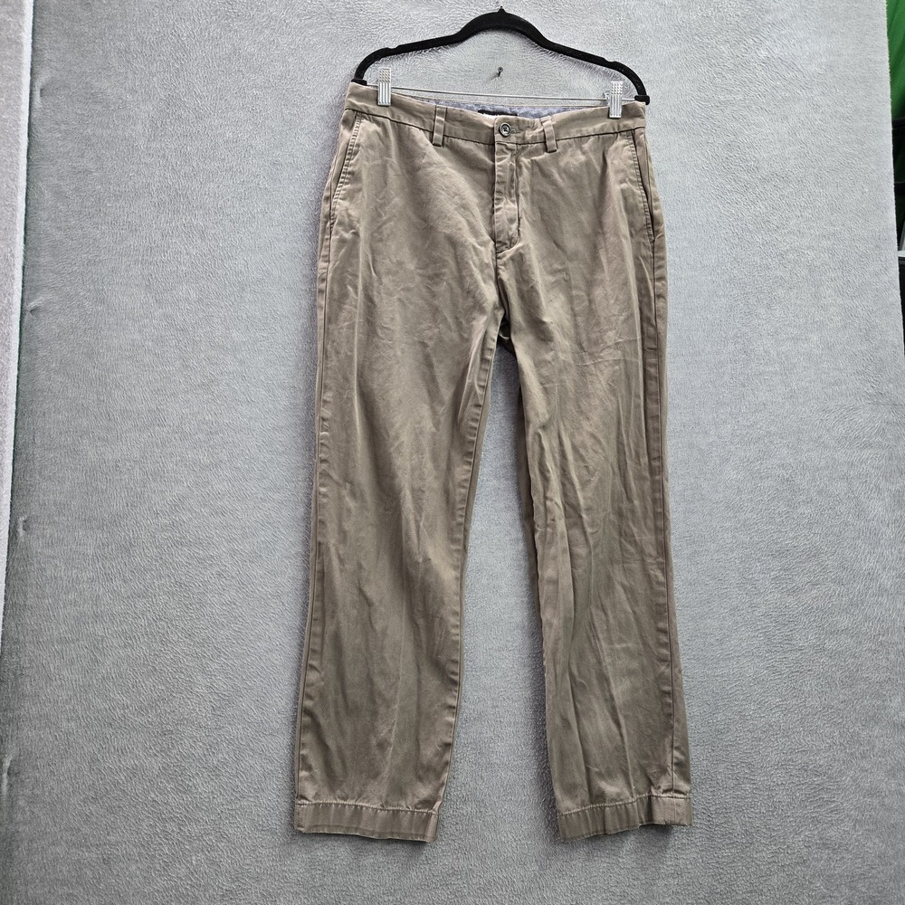 Banana Republic Men Pants 34X30 Khaki Chino Twill Emerson Button 28" Inseam